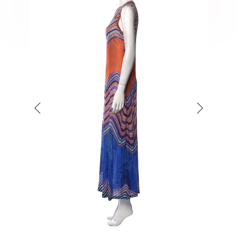 Ulla Johnson Chevron Maxi Dress - Orange and Blue - Picture 3 of 3
